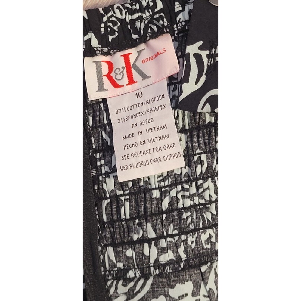 2/$13 Deals Women's R&K Originals Black/Teal Floral Dress Size 10 - Picture 14 of 16